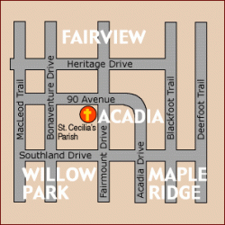 St. Cecilia Parish Map of St. Cecilia's Parish